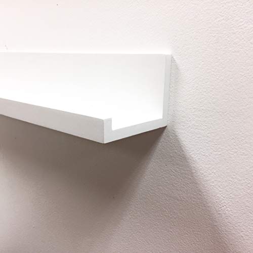 InPlace 47.24" W x 4.5"D x 3.5"H White Picture Ledge Shelf 9602056E