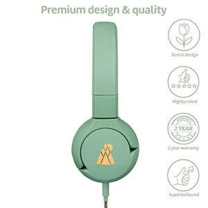 POGS Kids Wired Headphones | The Elephant | Foldable and Durable Headphones for Kids 3+ with Volume Control, Microphone, Volume Limiter 85 dB | Music-Sharing Function | (3.2ft, 3.5mm)