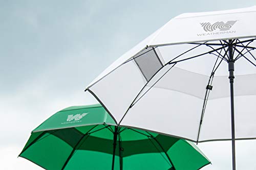 Weatherman Umbrella - Golf Umbrella - Windproof Sports Umbrella Resists Up to 55 MPH Winds - Available in 2 Sizes and 5 Colors (Navy, 68 inch)