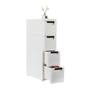 tire cart organizer unit with narrow slim container storage cabinet for bathroom bedroom (size : 4 floor)