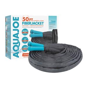 Aqua Joe AJFJH50-58-MAX 50-Ft x 5/8-Inch FiberJacket Hose w/Aluminum Fittings