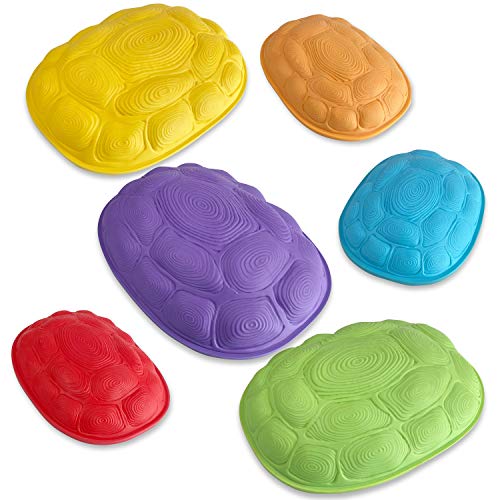 Hapinest Turtle Steps Balance Stepping Stones Obstacle Course Coordination Game for Kids and Family - Indoor or Outdoor Sensory Play Equipment Toys Toddler Ages 3 4 5 6 7 8 Years and Up