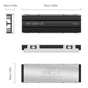 ineo M.2 heatsink 2280 SSD with Thermal Silicone pad for PC / PS5 M.2 PCIE NVMe SSD [M16]