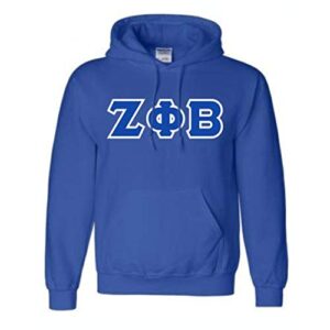 greekgear zeta phi beta sweatshirts hoodie x-large royal blue