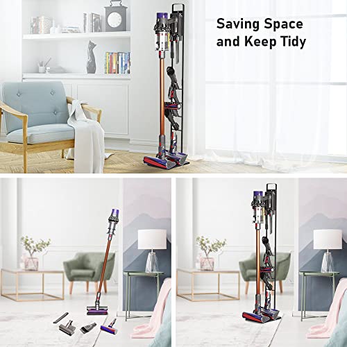 Foho Vacuum Stand for Dyson V15 V11 V10 V8 V7 V6,Stable Metal Storage Bracket Stand Holder for Dyson Handheld DC30 DC31 DC34 DC35 DC58 DC59 DC62 Cordless Vacuum Cleaners & Accessories & Attachments