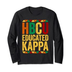 HBCU Educated KAPPA T-Shirt Historical Black Long Sleeve T-Shirt