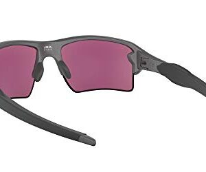 Oakley Men's OO9188 Flak 2.0 XL Rectangular Sunglasses, Steel/Prizm Road Jade, 59 mm