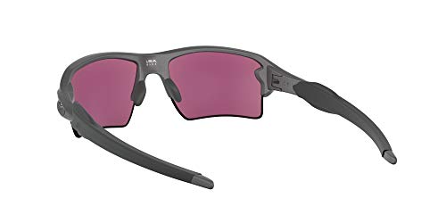 Oakley Men's OO9188 Flak 2.0 XL Rectangular Sunglasses, Steel/Prizm Road Jade, 59 mm