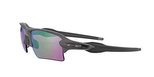 Oakley Men's OO9188 Flak 2.0 XL Rectangular Sunglasses, Steel/Prizm Road Jade, 59 mm