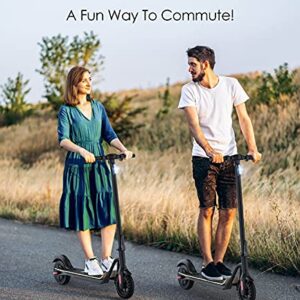 Electric Scooter, 3 Gears, Max Speed 15.5MPH, 12 Miles Powerful Battery with 8'' Tires Foldable Electric Scooter for Adults, Max Load 220 lbs