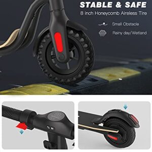 Electric Scooter, 3 Gears, Max Speed 15.5MPH, 12 Miles Powerful Battery with 8'' Tires Foldable Electric Scooter for Adults, Max Load 220 lbs