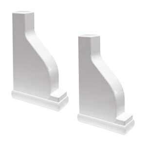 plum fittings decorative white vinyl pergola end cap 2"x 6" rail, (pack of 4)
