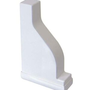 Plum Fittings Decorative White Vinyl Pergola End Cap 2"x 6" Rail, (Pack of 4)