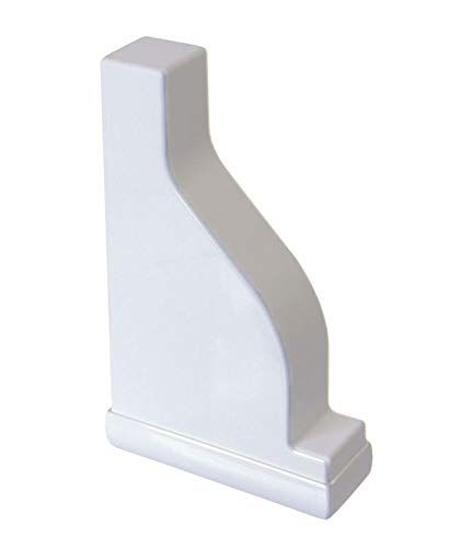 Plum Fittings Decorative White Vinyl Pergola End Cap 2"x 6" Rail, (Pack of 4)