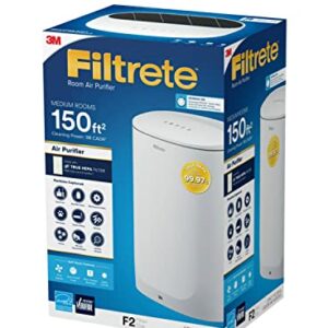 Filtrete Air Purifier, Small/Medium Room True HEPA Filter, Captures 99.97% of Airborne particles such as Smoke, Dust, Pollen, Bacteria, Virus for 150 Sq. Ft., Office, Bedroom, Kitchen and more