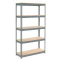 Global Industrial Boltless Extra Heavy Duty Shelving 48" W x 12" D x 72" H, 5 Shelves, Wood Deck