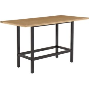 global industrial standing height table with power, mdf top, 72" l x 36" w x 42" h
