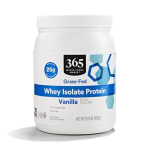 365 by whole foods market, vanilla whey protein isolate, 15.9 ounce