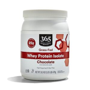 365 by whole foods market, chocolate whey protein isolate, 16.9 ounce