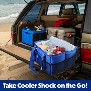 Cooler Shock Ice Packs for Cooler - 2 Reusable, Long Lasting, Cold Freezer Packs for Coolers, Lunch Bags & Totes to Keep Food Fresh - Clear