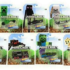 Hot Wheels 2020 1:64 Gaming Characters Cars Minecraft Complete Set of 7