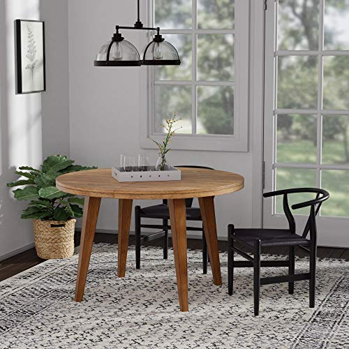 Amazon Brand - Stone & Beam Classic Wishbone Dining Chair, 22.4"W, Black / Black