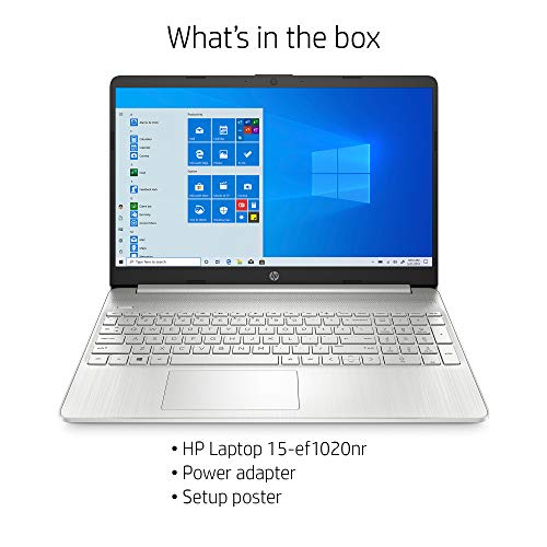 HP 15-inch Touchscreen Laptop, AMD Ryzen 3 3250U, 8 GB RAM, 256 GB SSD, Windows 11 Home in S Mode (15-ef1020nr, Natural Silver)