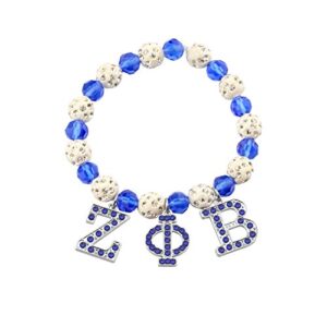 bauna zeta phi sorority beta paraphernalia gift inspired greek sorority jewelry gift (bracelet)
