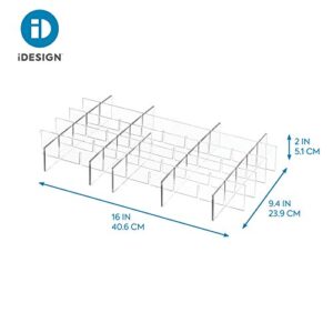 iDesign - 42910 Clarity BPA-Free Plastic Customizable in-Drawer Storage Organizer Dividers, 16" x 9.2" x 1.99", Adjustable