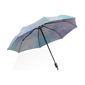 boy folding umbrella blue colorful blue windproof compact umbrella windproof rain & wind resistant compact and lightweight for business and travels