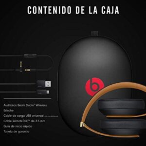 Beats Studio3 Wireless Noise Cancelling Over-Ear Headphones - Apple W1 Headphone Chip, Class 1 Bluetooth, 22 Hours of Listening Time, Built-in Microphone - Midnight Black (Latest Model)