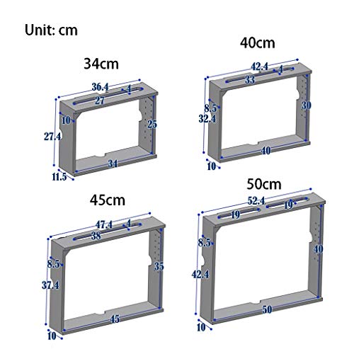 Good home White Wireless Router Storage Shelf Wall-Mounted WiFi Router Storage Box Socket Shielding Wire Finishing Wire Box Floating Shelf (Size : Inner Diameter 45cm)