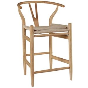 amazon brand – stone & beam wishbone counter-height dining chair, 35.5"h, birch wood, natural / natural