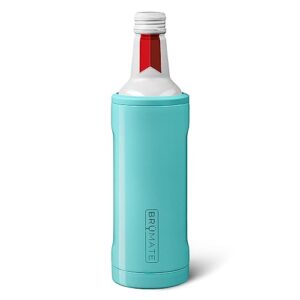 brümate hopsulator twist can cooler insulated for 16oz slim aluminum bottles | can coozie insulated stainless steel drink holder for reclosable slim aluminum beer bottles (aqua)