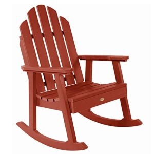 highwood classic westport garden rocking chair, rustic red