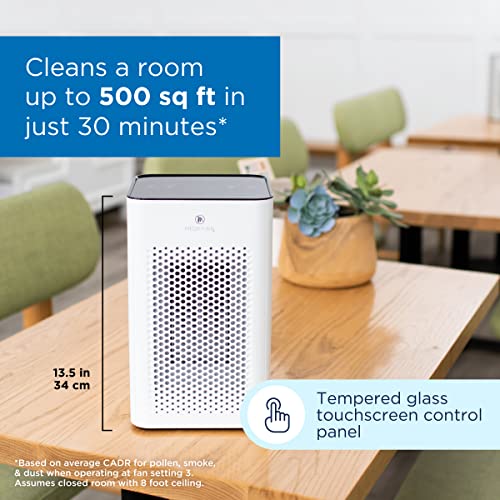 Medify Air MA-25 Air Purifier with H13 True HEPA Filter | 500 sq ft Coverage | for Allergens, Wildfire Smoke, Dust, Odors, Pollen, Pet Dander | Quiet 99.7% Removal to 0.1 Microns | White, 2-Pack