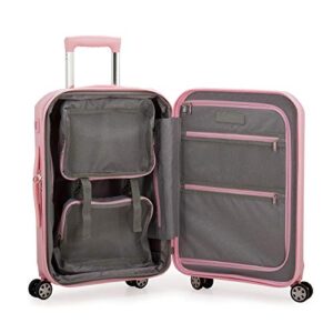 Traveler's Choice Pagosa Indestructible Hardshell Expandable Spinner Luggage, Pink, Carry-on 22-Inch