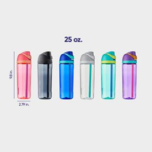 Owala FreeSip Clear Tritan Plastic Water Bottle with Straw, BPA-Free Sports Water Bottle, Great for Travel, 25 Oz, Shy Marshmallow