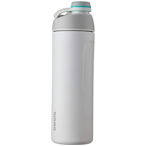 Owala Twist Insulated Stainless Steel Water Bottle for Sports and Travel, BPA-Free, 24-Ounce, Shy Marshmallow