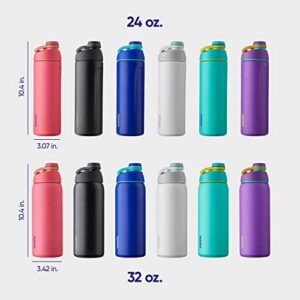 Owala Twist Insulated Stainless Steel Water Bottle for Sports and Travel, BPA-Free, 24-Ounce, Shy Marshmallow