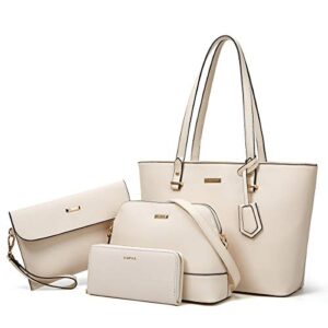 women fashion handbags wallet tote bag shoulder bag top handle satchel purse set 4pcs
