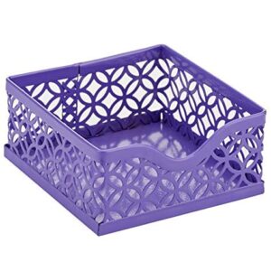 Annova Mesh Desk Organizer Office with 7 Compartments + Drawer/Desk Tidy Candy/Pen Holder/Multifunctional Organizer - Purple