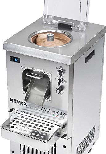 NEMOX 38151 12K Gelato-Ice Cream Machine, 17 Quart Bowl Capacity, Stainless Steel Brushed Finish