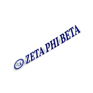 zeta phi beta name logo vinyl decal laptop water bottle car scrapbook (v2 8 inch sticker)