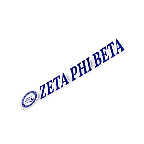 Zeta Phi Beta Name Logo Vinyl Decal Laptop Water Bottle Car Scrapbook (V2 8 Inch Sticker)