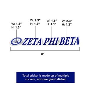 Zeta Phi Beta Name Logo Vinyl Decal Laptop Water Bottle Car Scrapbook (V2 8 Inch Sticker)