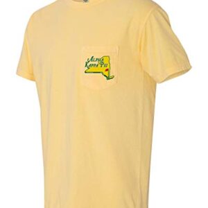 Alpha Kappa Psi AKPsi Fraternity Golf Comfort Colors Pocket Shirt (Medium, Butter)