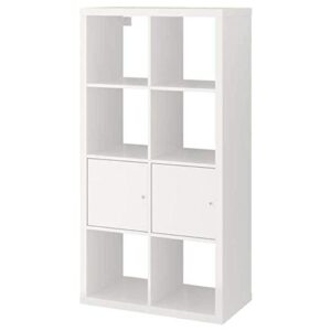 ikea kallax shelf unit with doors high-gloss/white 30 3/8x57 7/8 892.782.97