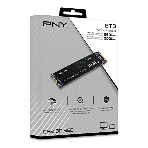 PNY CS2130 2TB M.2 PCIe NVMe Gen3 x4 Internal Solid State Drive (SSD), Read up to 3,500 - M280CS2130-2TB-RB