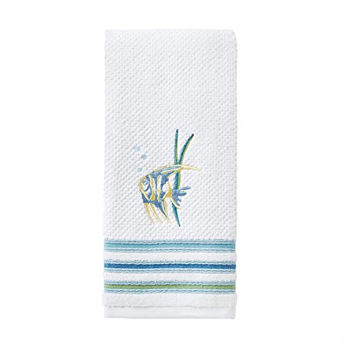 SKL Home by Saturday Knight Ltd. Ocean Watercolor Hand Towel, White (2-Pack), 16 x 26"